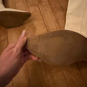 Sam Edelman Cream Heeled Boots